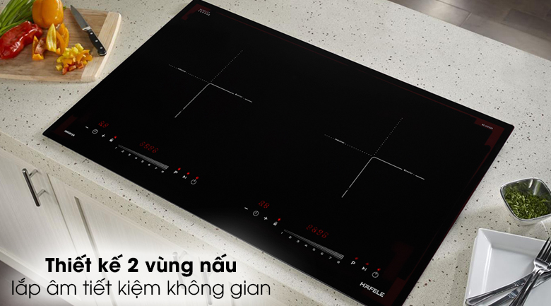 Bếp từ Hafele HC-I2732A - Thiết kế hiện đại, màu đen thanh lịch, trang bị 2 vùng nấu