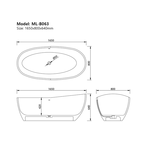 Bồn tắm DeMuhler B063 chính hãng