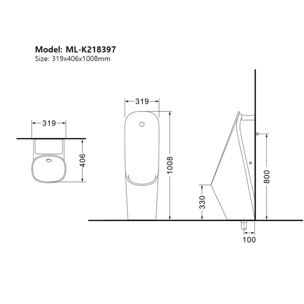 Bồn tiểu nam Demuhler ML-K218397 hiện đại