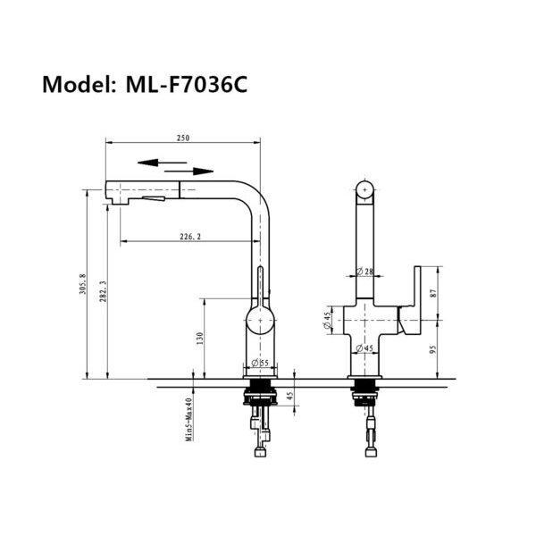 Vòi rửa bát DeMuhler ML-F7036C bền đẹp