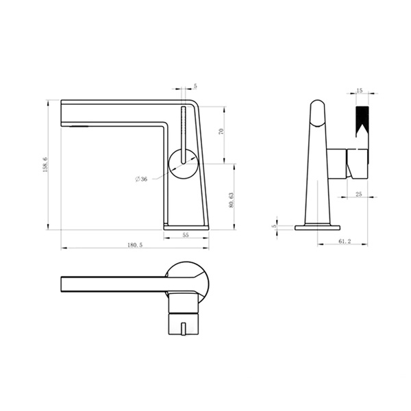 Vòi lavabo Demuhler ML1501-BL giá tốt