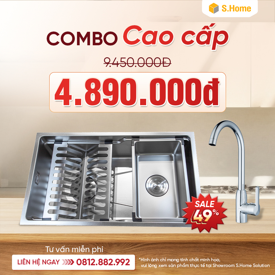 Combo chậu vòi cao cấp chỉ 4890k