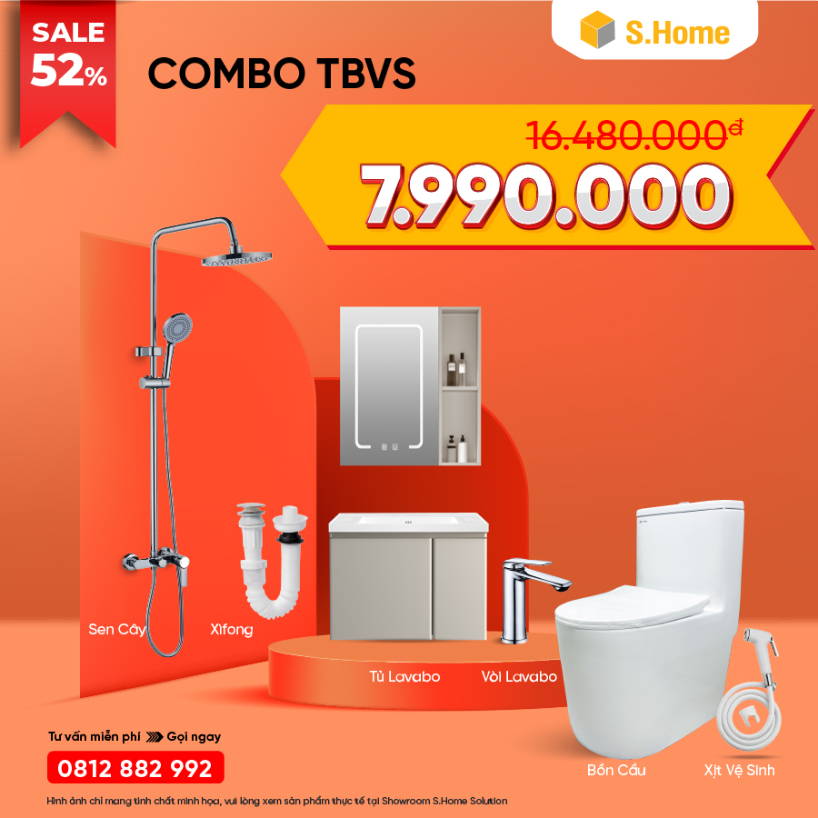 Combo thiết bị vệ sinh hiện đại giá chỉ 7990k