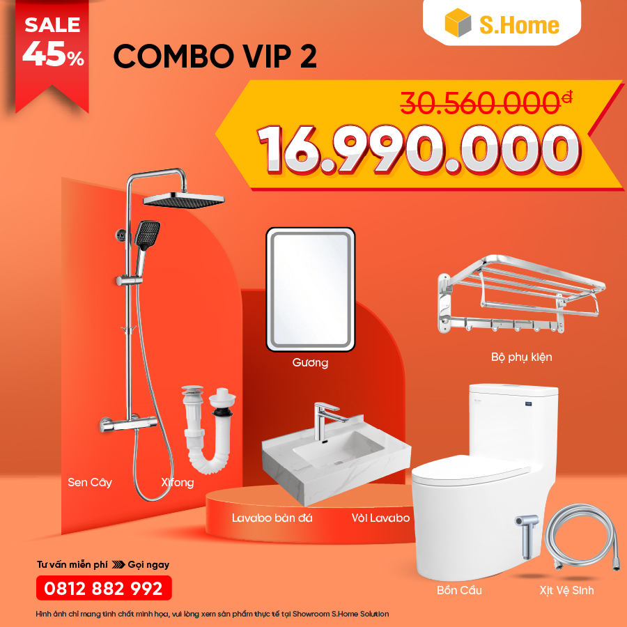 Combo thiết bị vệ sinh hiện đại giá chỉ 16990k