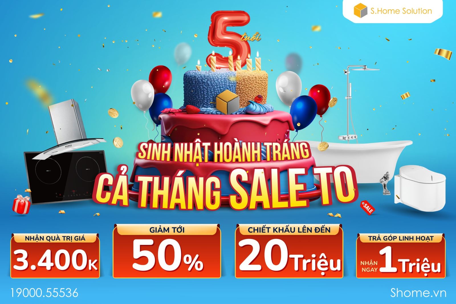 💥 🎁 SINH NHẬT HOÀNH TRÁNG - CẢ THÁNG SALE TO 🌈🔥