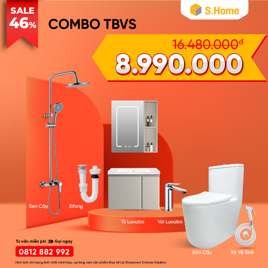 Combo thiết bị vệ sinh hiện đại giá chỉ 8990k