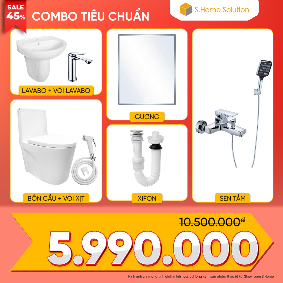 Combo Tiêu Chuẩn thiết bị phòng tắm 5990K