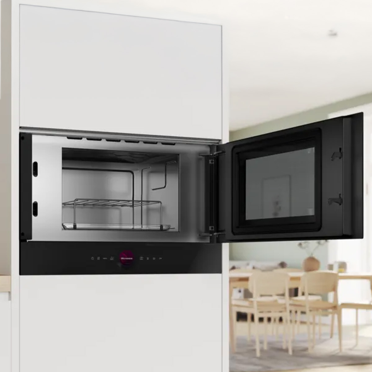 Lò vi sóng Bosch Ber732B1 series 8 mặt kính đen hiện đại