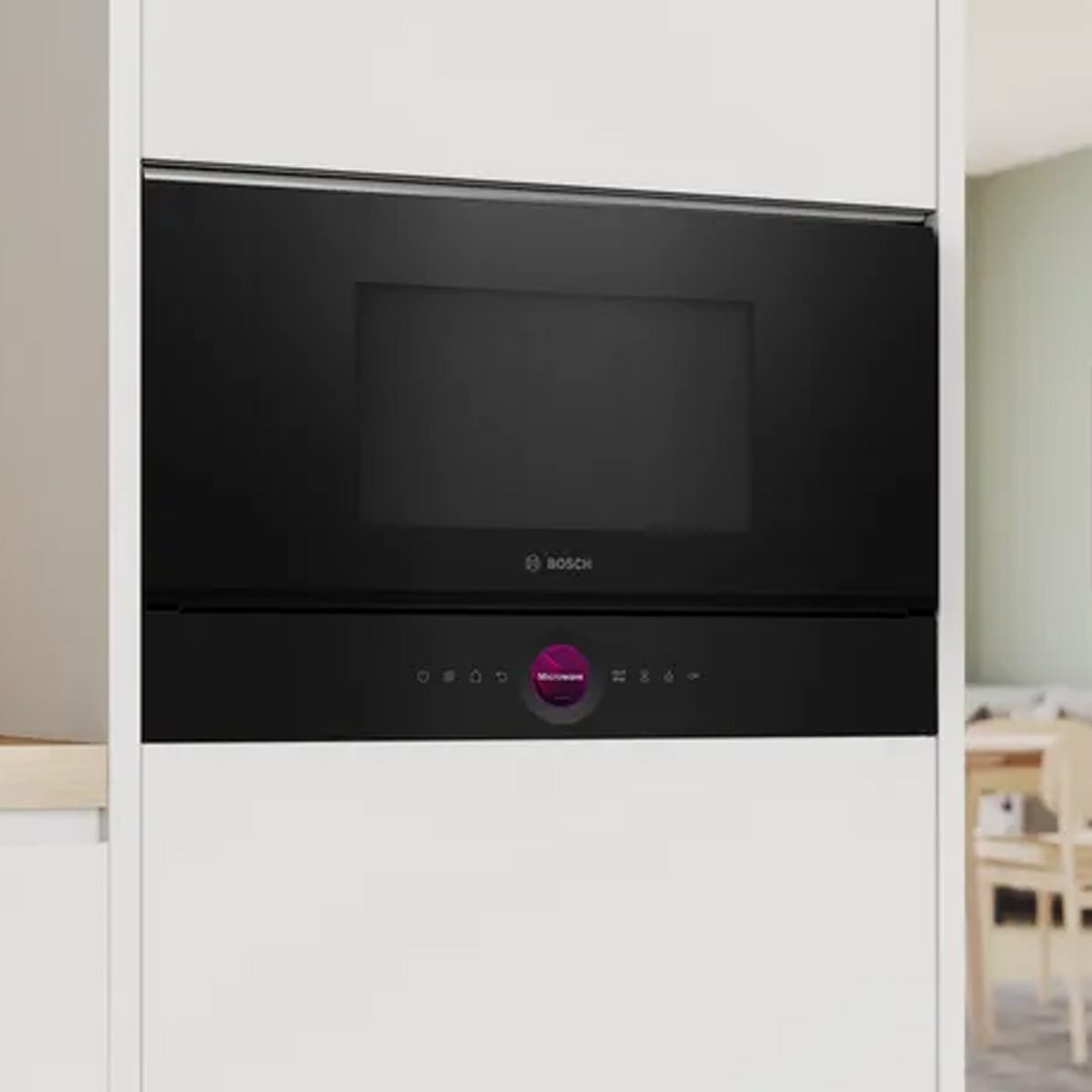 Lò vi sóng Bosch Ber732B1 series 8 mặt kính đen cao cấp