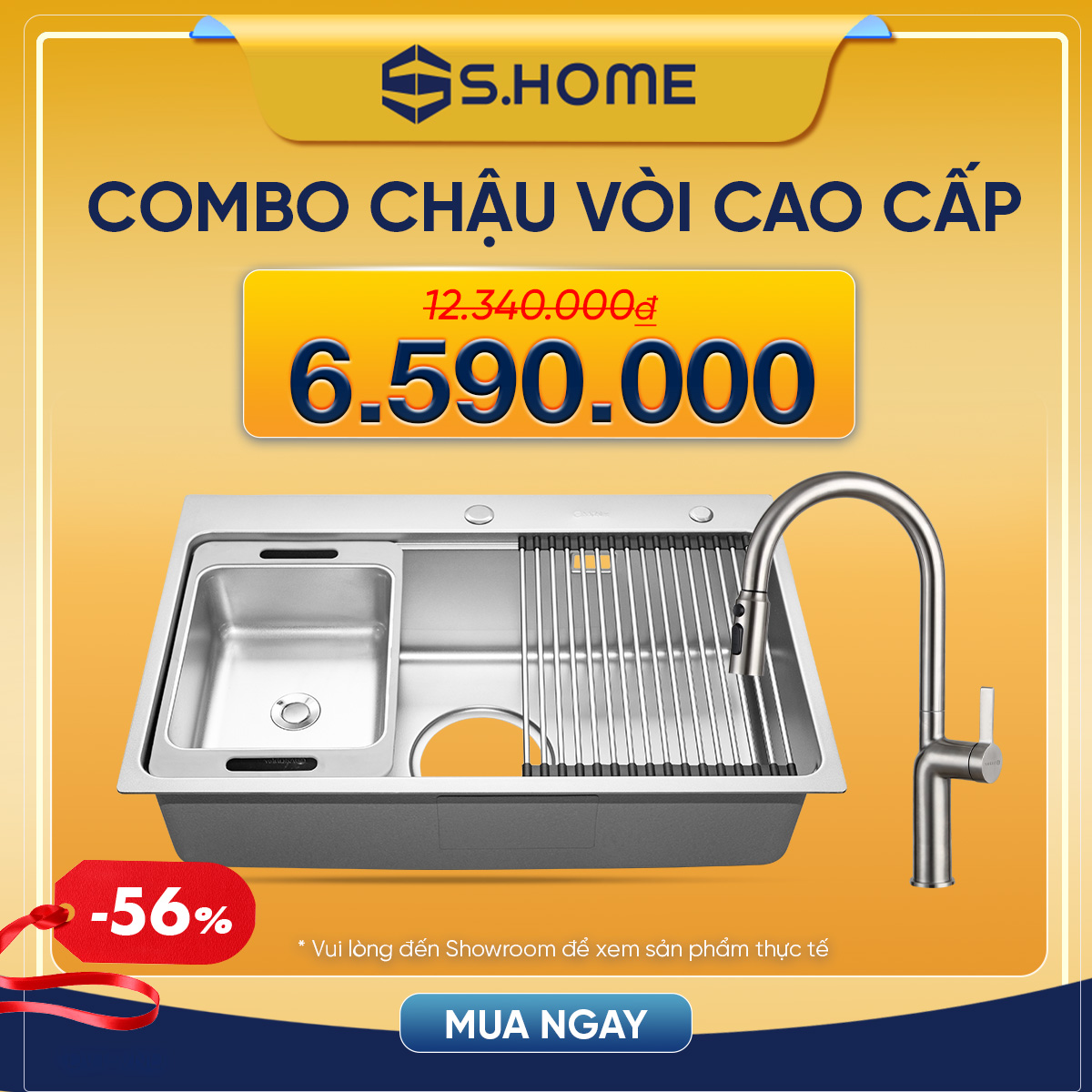 Combo chậu vòi cao cấp giá chỉ 6.590k