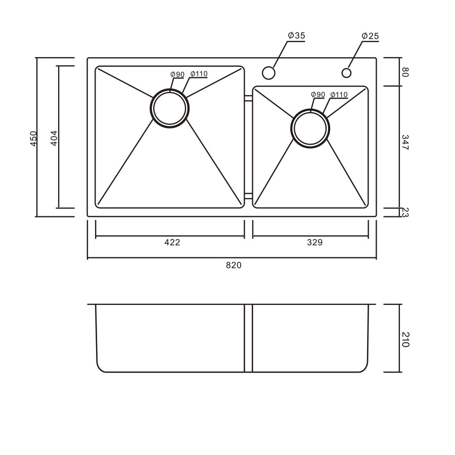 chậu rửa bát MR-8245NL