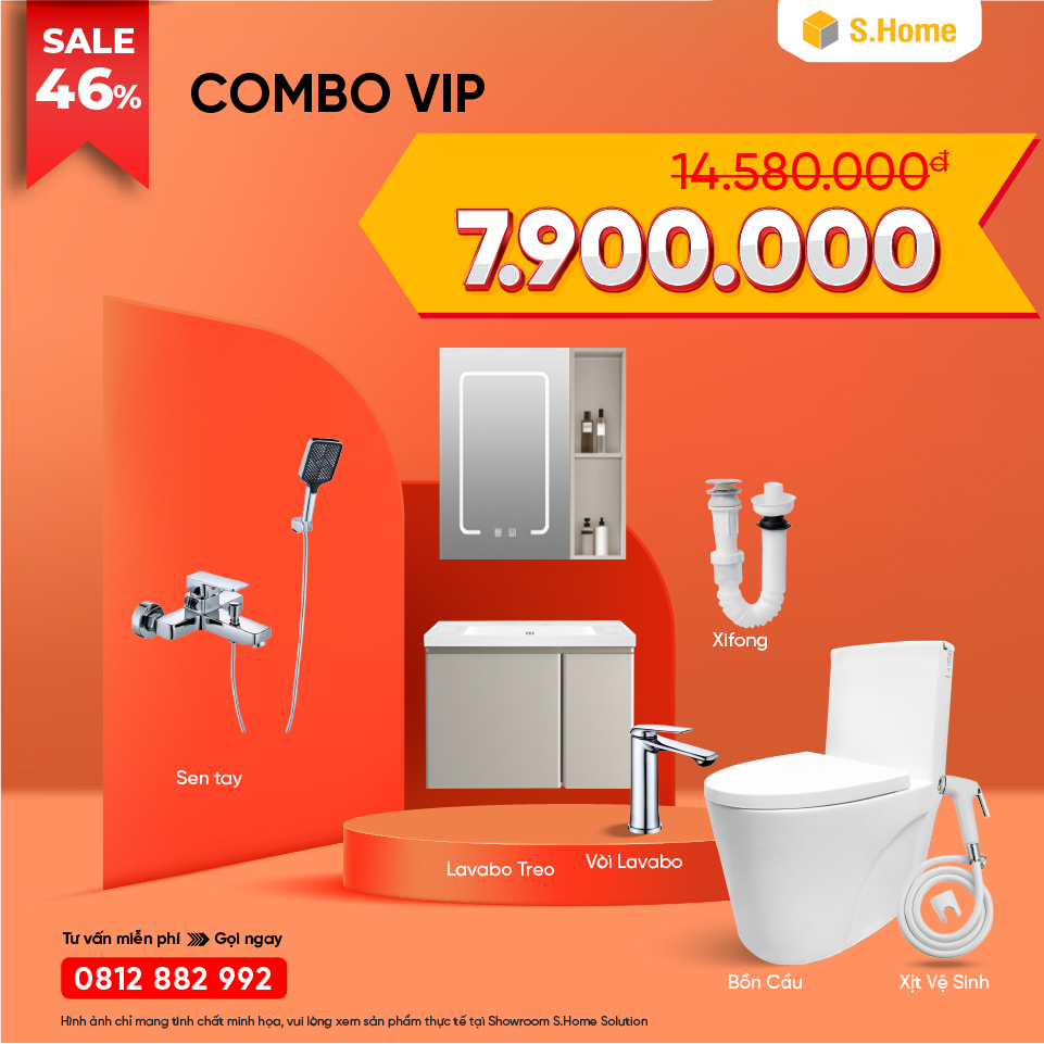 Combo thiết bị vệ sinh giá chỉ 7990k