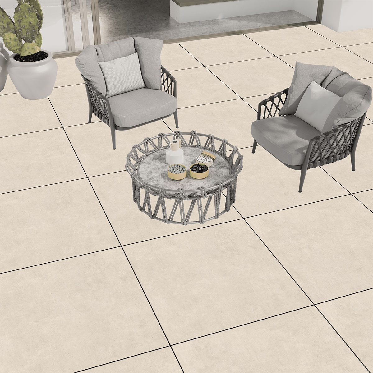 Gạch ốp lát Khushi Concrete Grey IN1-0806M, Matt, 80x80 giá tốt