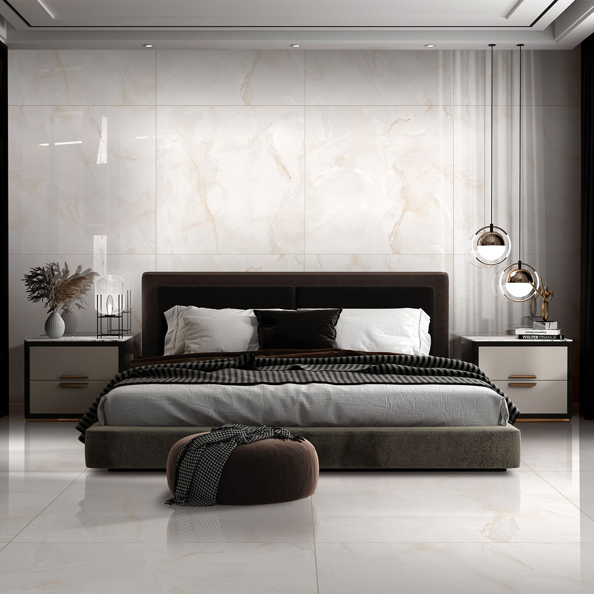 Gạch ốp lát Khushi Pearl Onyx IN1-08059, Glossy, 80x80 giá tốt