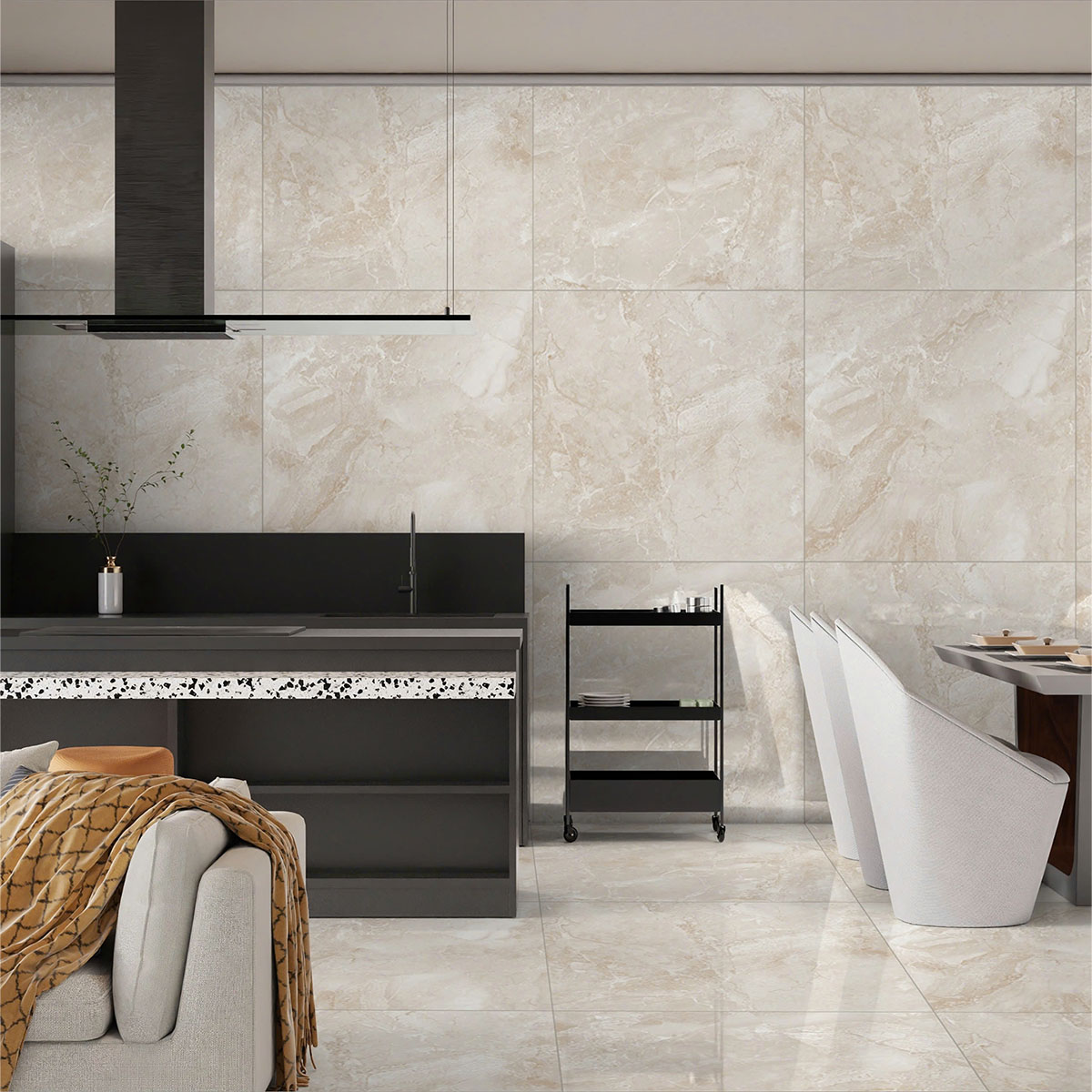 Gạch ốp lát Khushi Sandy Breccia IN1-1209G, Glossy, 100x100 giá tốt