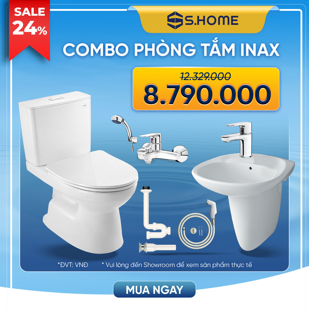 Combo thiết bị vệ sinh Inax giá chỉ 8790k