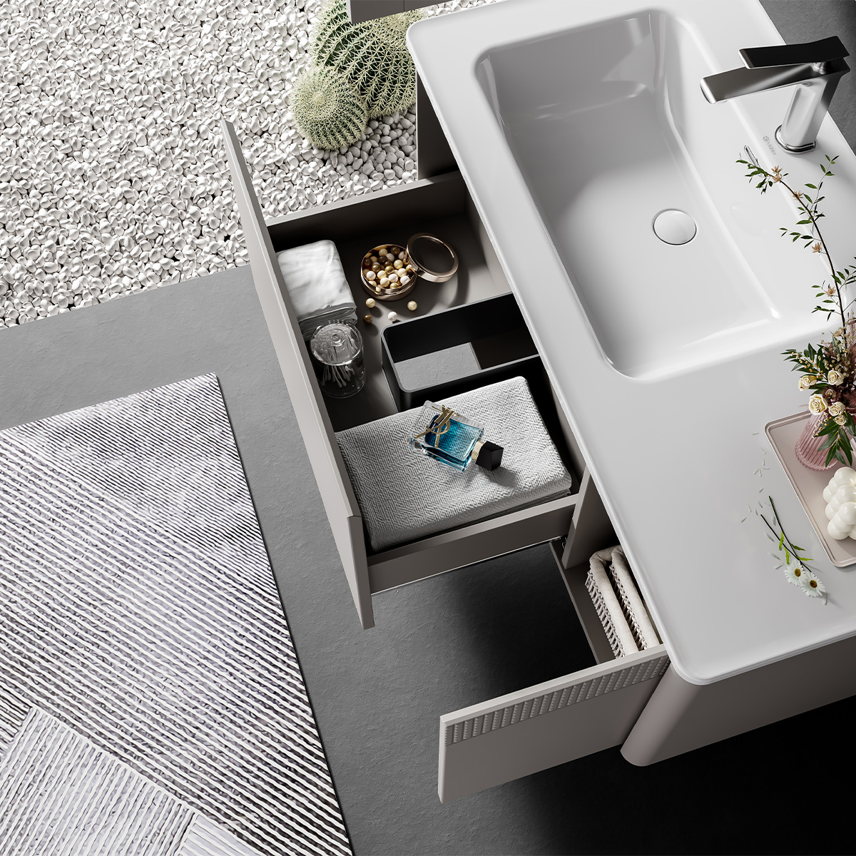 Tủ lavabo kèm tủ gương DeMuhler ML276313-80 bền đẹp