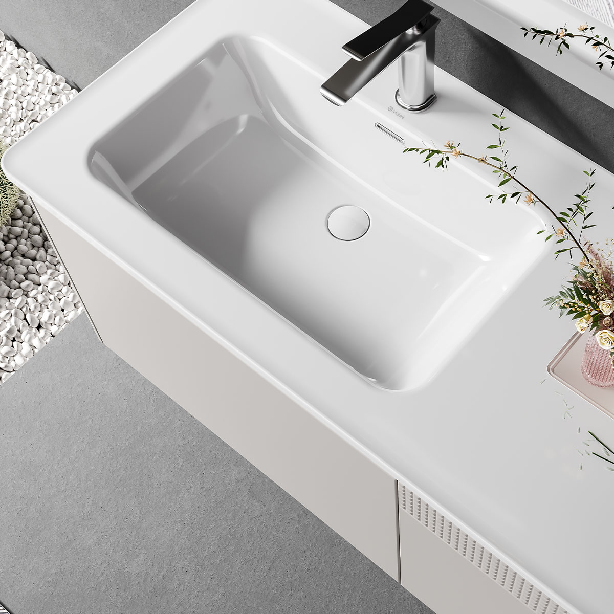 Tủ lavabo kèm tủ gương DeMuhler ML276313-80 cao cấp