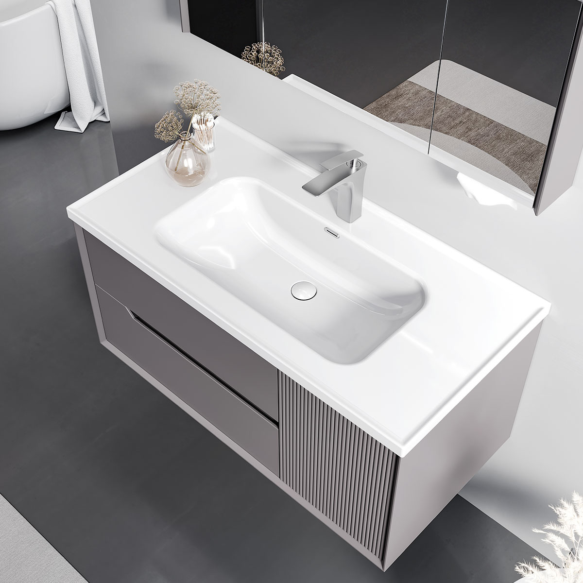 Tủ lavabo kèm tủ gương DeMuhler ML276322-120 giá tốt