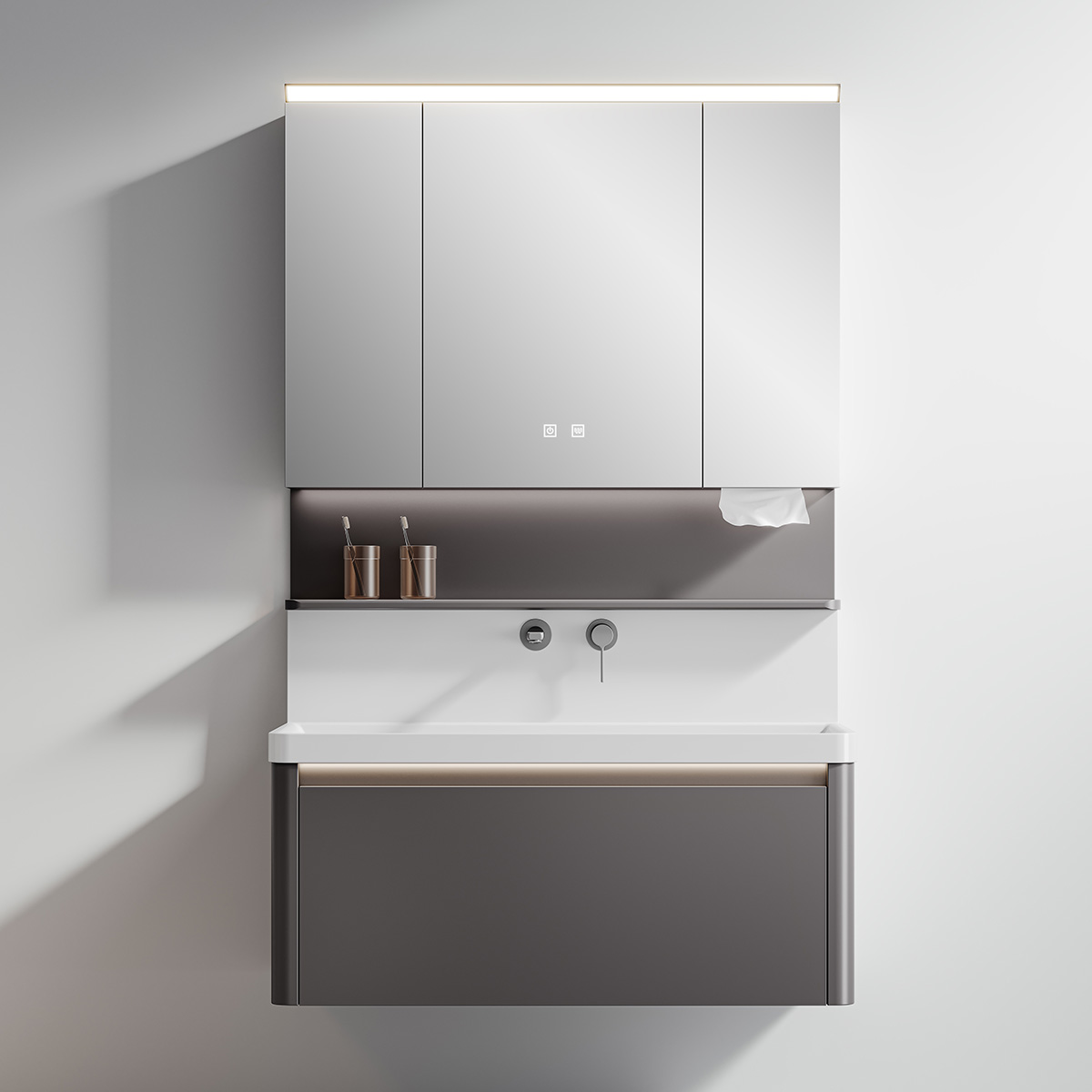 Tủ lavabo kèm tủ gương DeMuhler KANSO Series ML276327-100