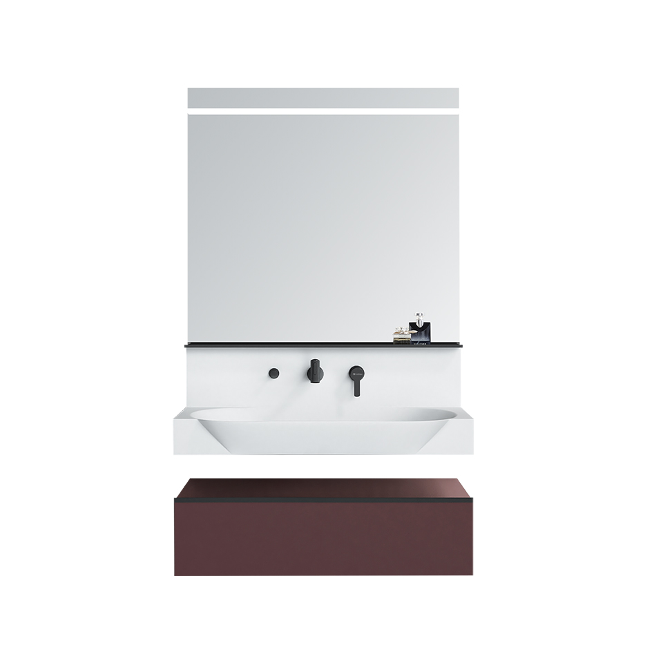 Tủ Lavabo kèm gương DeMuhler ML278308-100 hiện đại