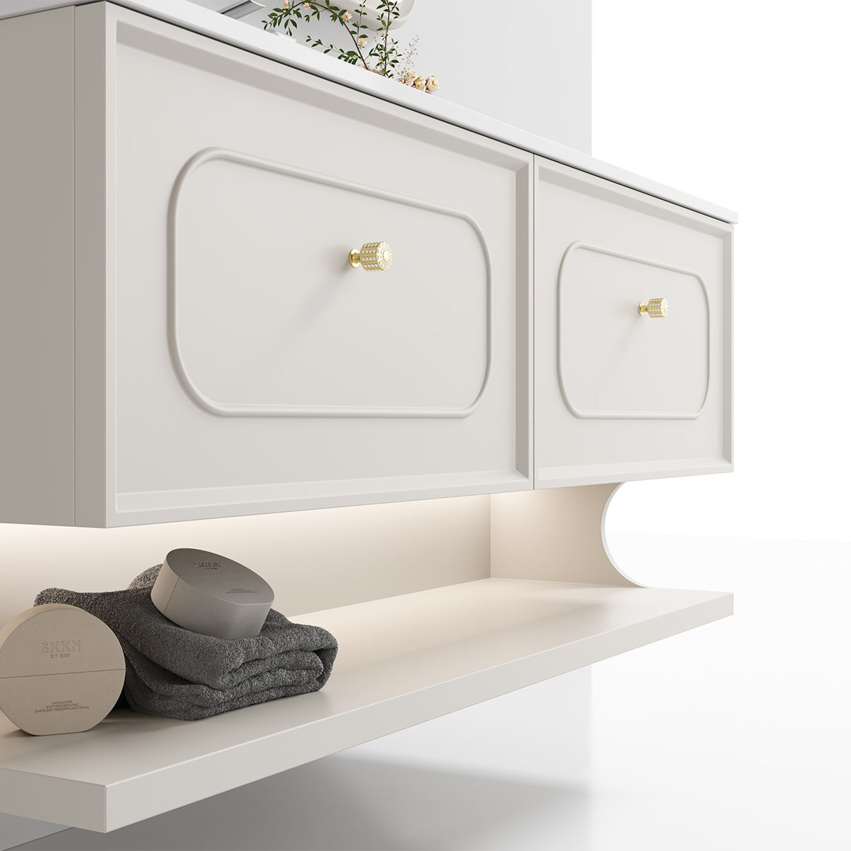 Tủ lavabo kèm tủ gương DeMuhler ML278312-120 cao cấp