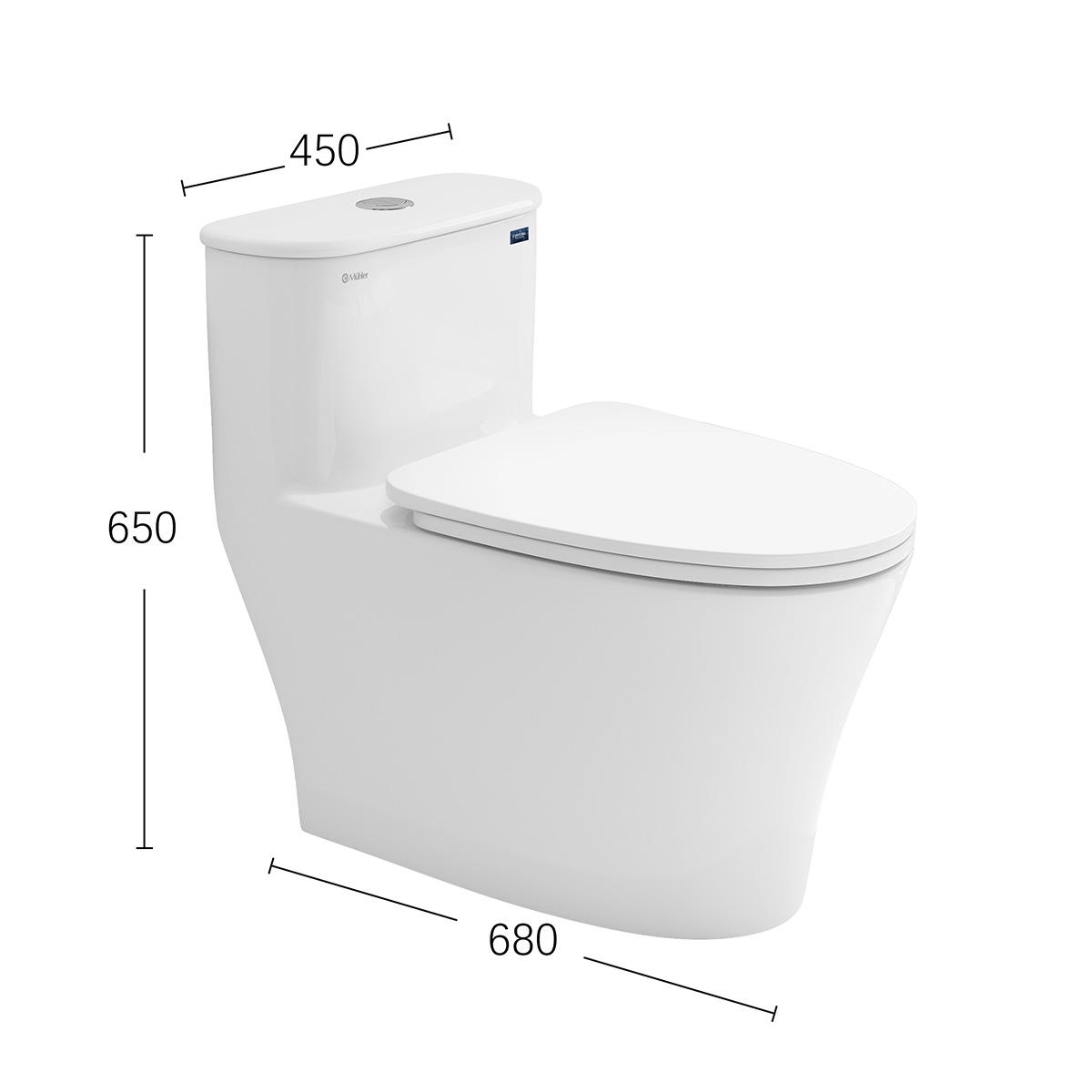 Bồn cầu đặt sàn DeMuhler ML366312 độ bền cao