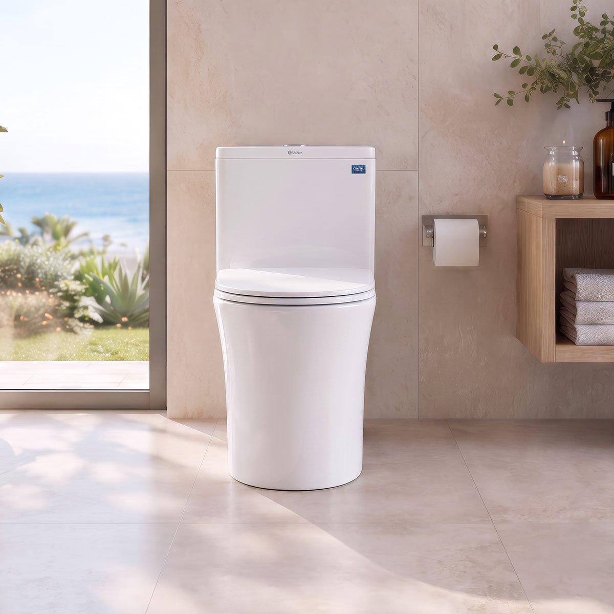 Bồn cầu đặt sàn một khối Demuhler ML366308 chính hãng