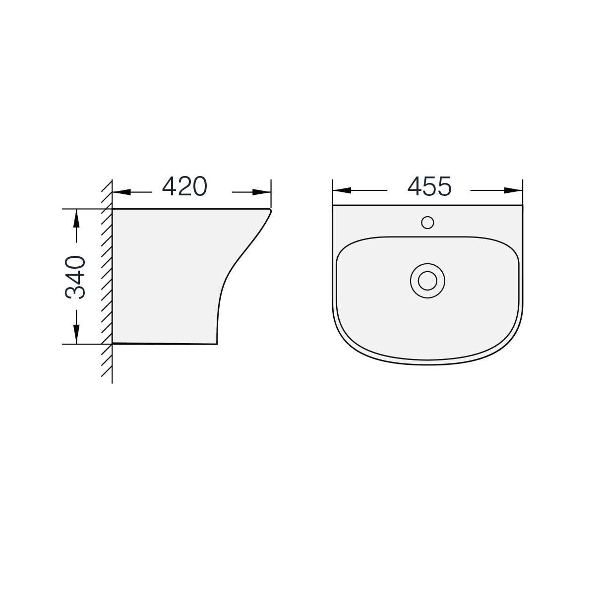 Lavabo treo tường DeMuhler ML711004 hiện đại