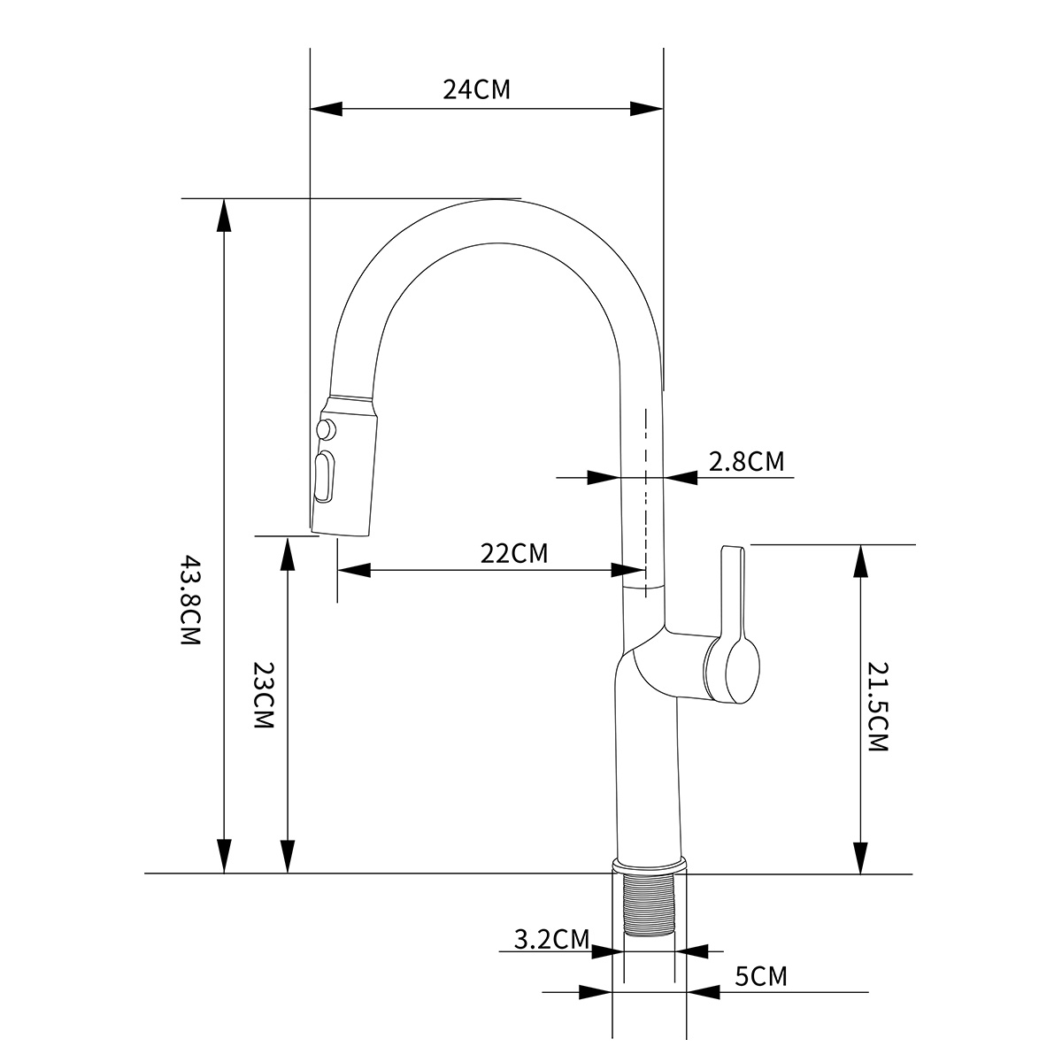 Vòi rửa bát DeMuhler ML863007SG tiện nghi