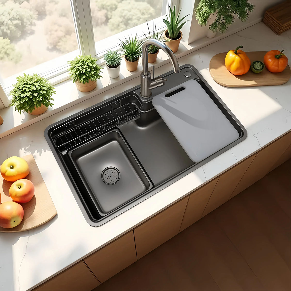 Chậu rửa bát 1 hố DeMuhler ML978048A cao cấp