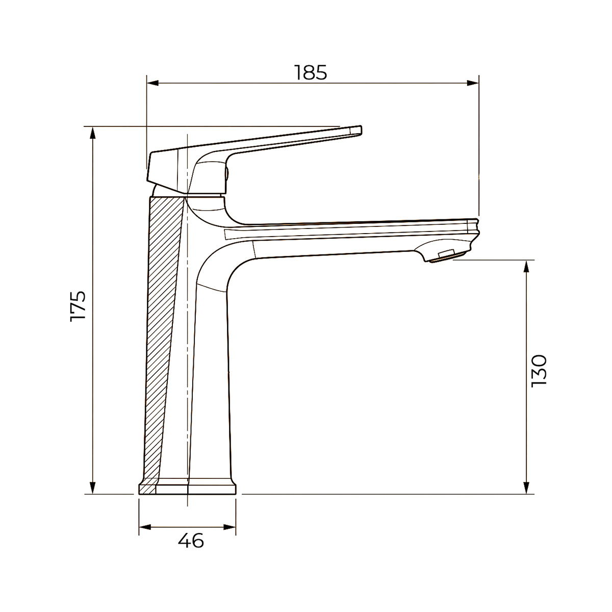 Vòi lavabo dương Morris MR6120 vòi thấp hiện đại