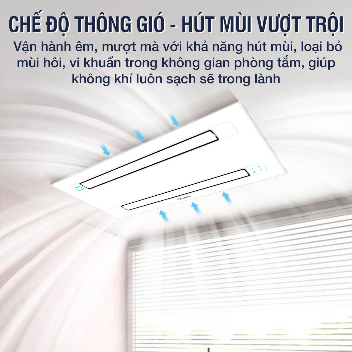 Quạt Đèn Điều Hoà Phòng Tắm MR-D006 độ bền cao