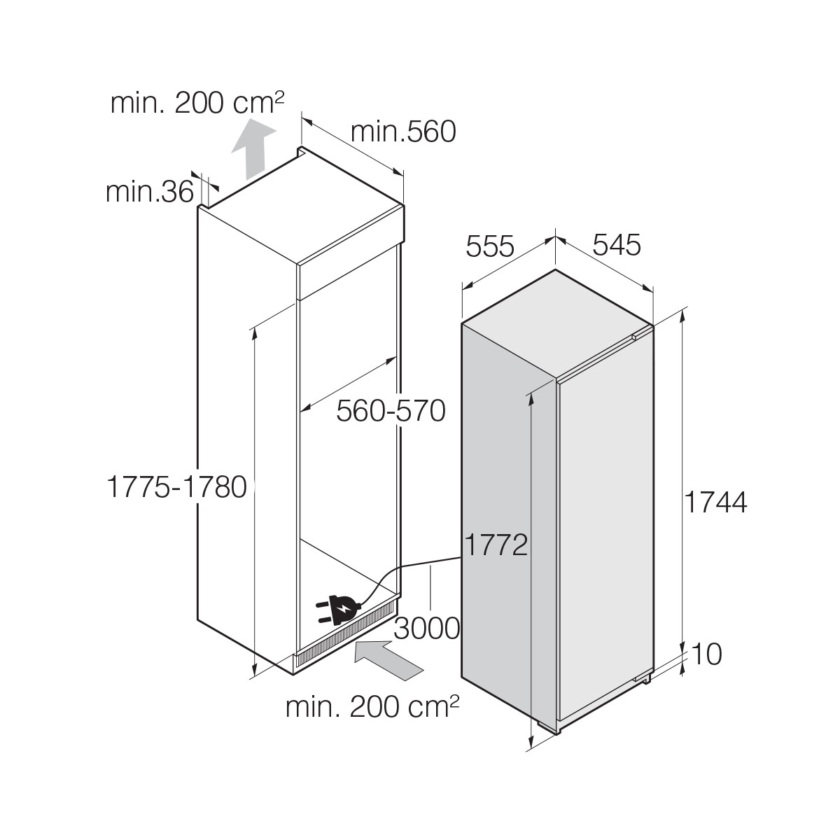 Tủ Lạnh Asko R31842I Âm Tủ độ bền cao