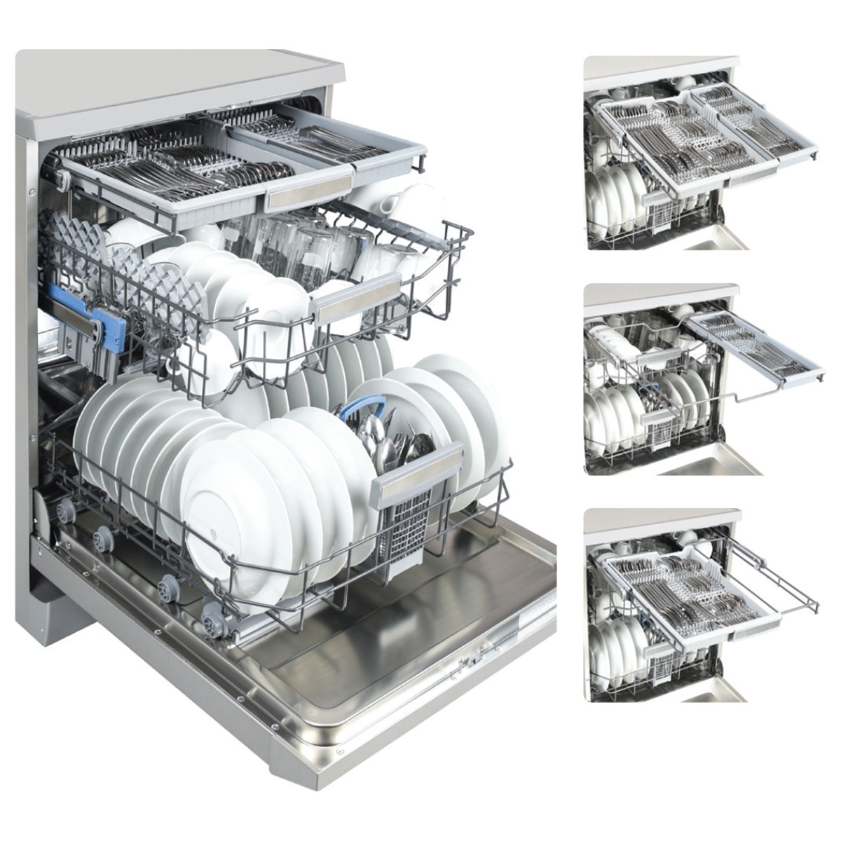 Máy rửa bát độc lập EUROSUN SMS81EU72G, 15 bộ hiện đại
