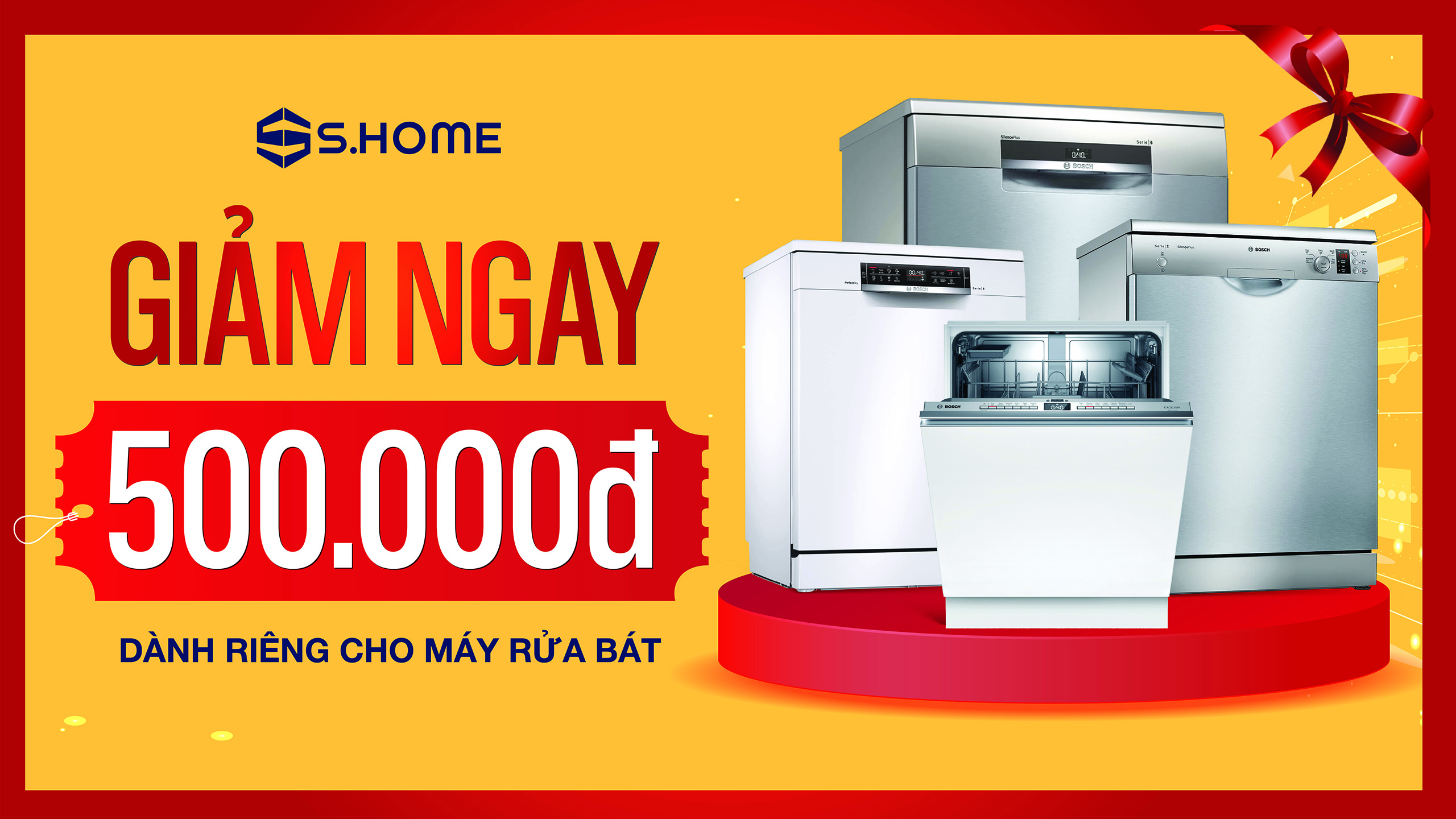 TẶNG VOUCHER 500.000đ KHI MUA MÁY RỬA BÁT