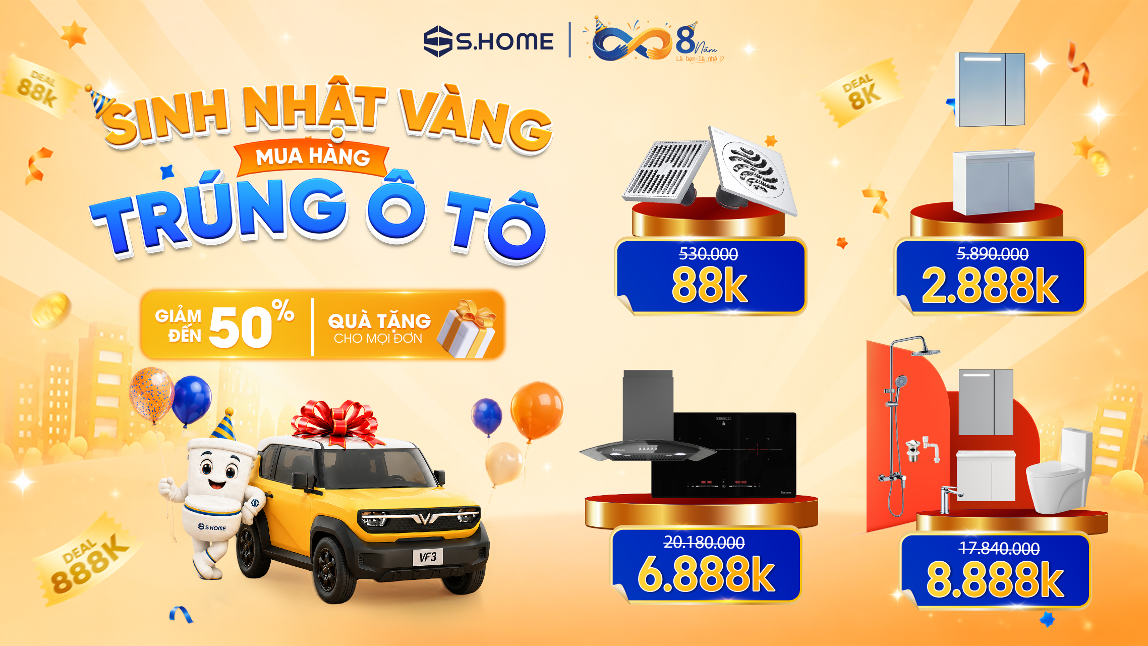 BÙNG NỔ ƯU ĐÃI KHỦNG ĐỘC QUYỀN TẠI S.HOME