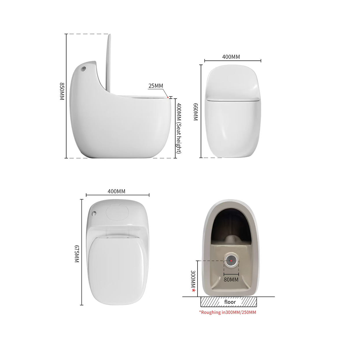 Bồn cầu đặt sàn DeMuhler ML1079 độ bền cao