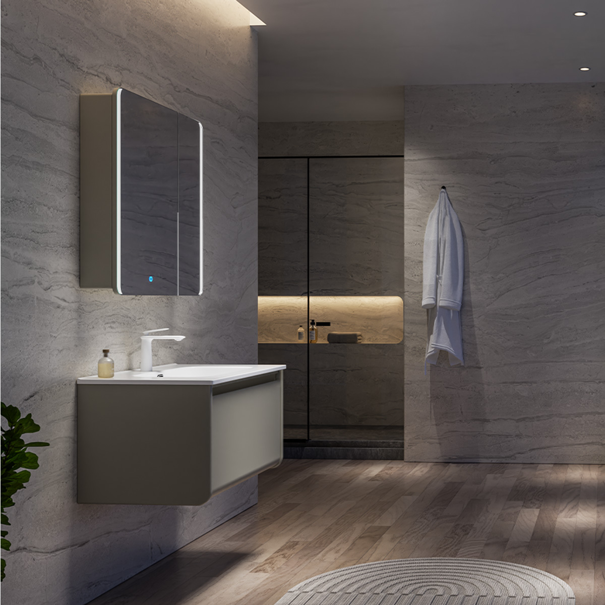 Tủ Lavabo kèm tủ gương DeMuhler ML276308-80