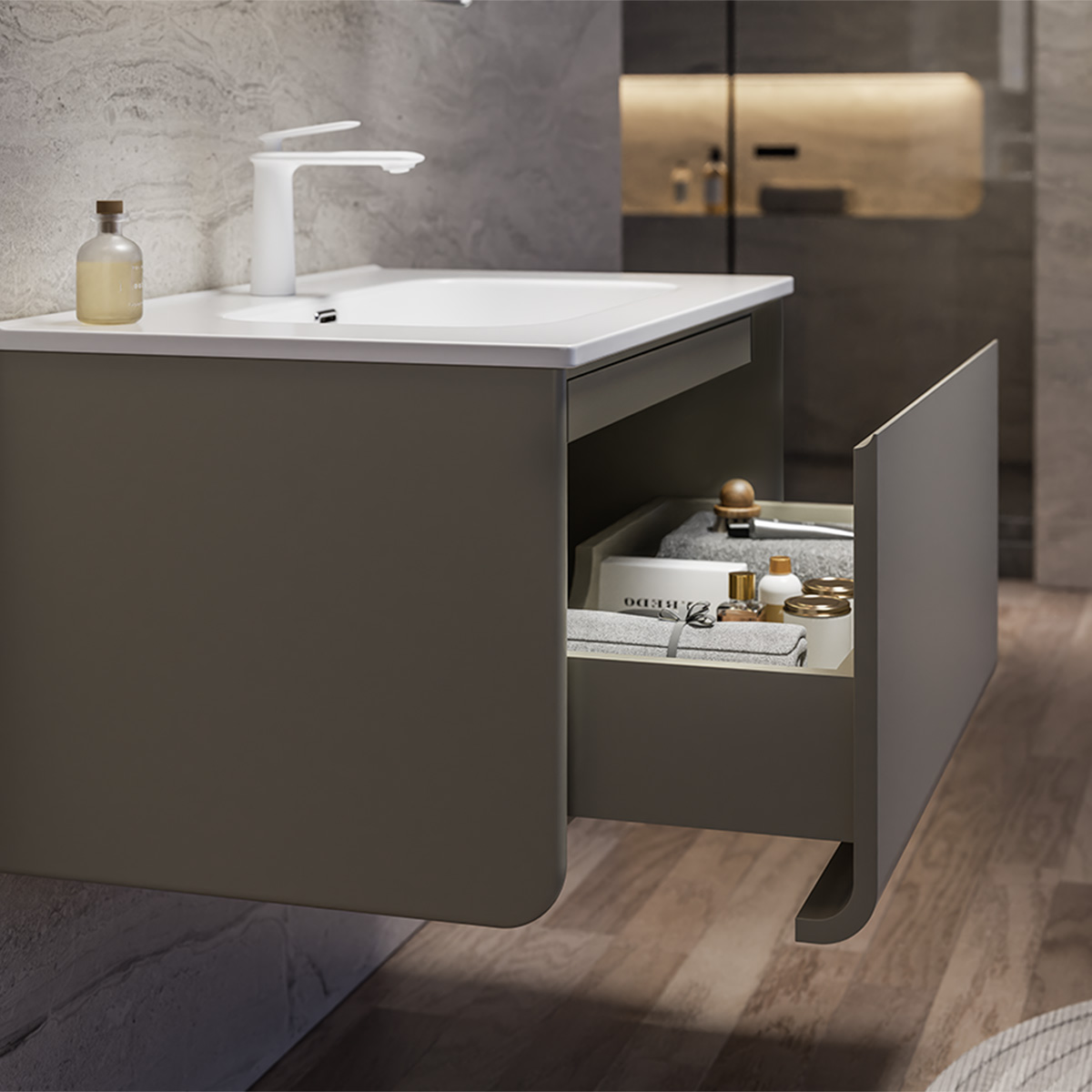 Tủ Lavabo kèm tủ gương DeMuhler ML276308-80