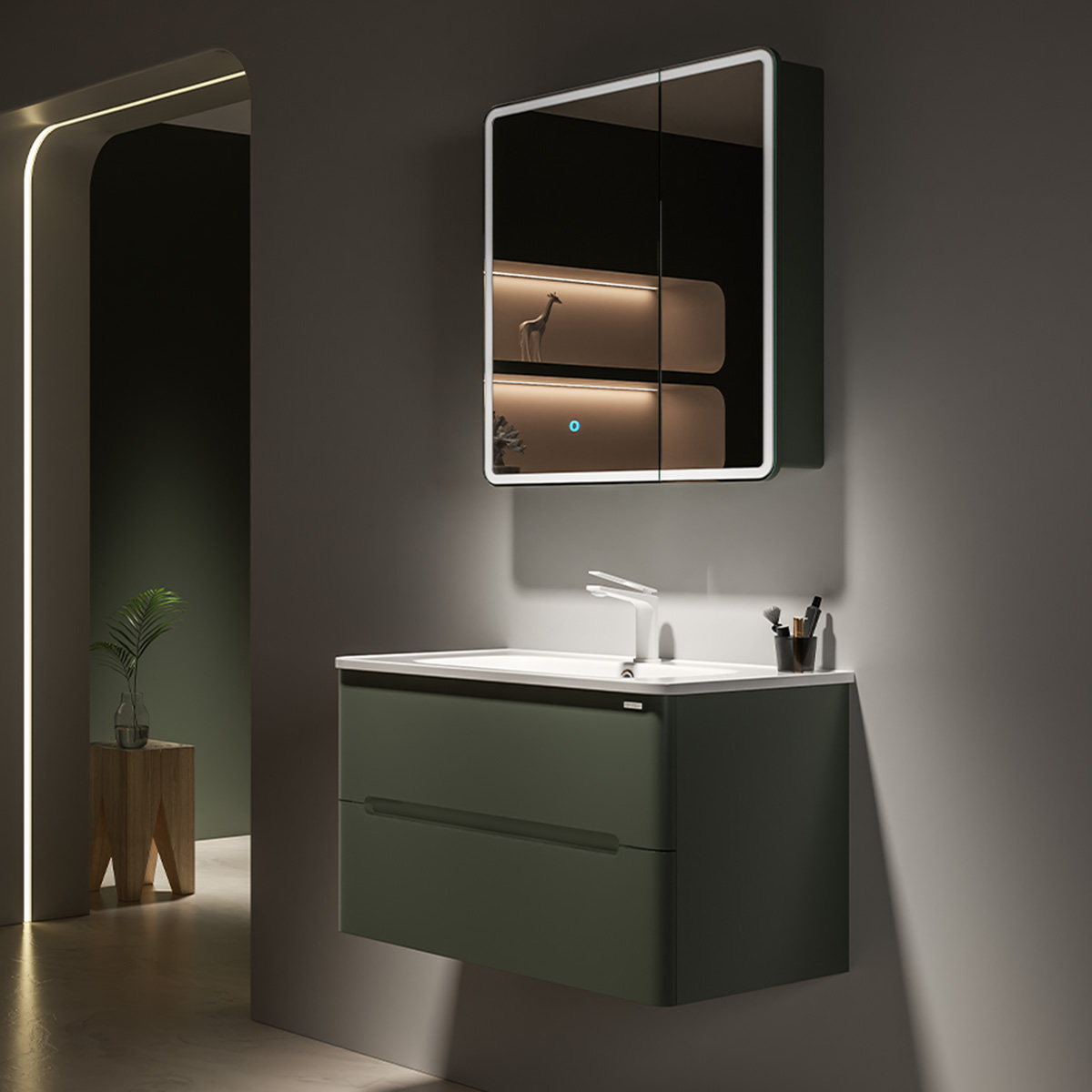 Tủ Lavabo kèm tủ gương DeMuhler ML276309-80