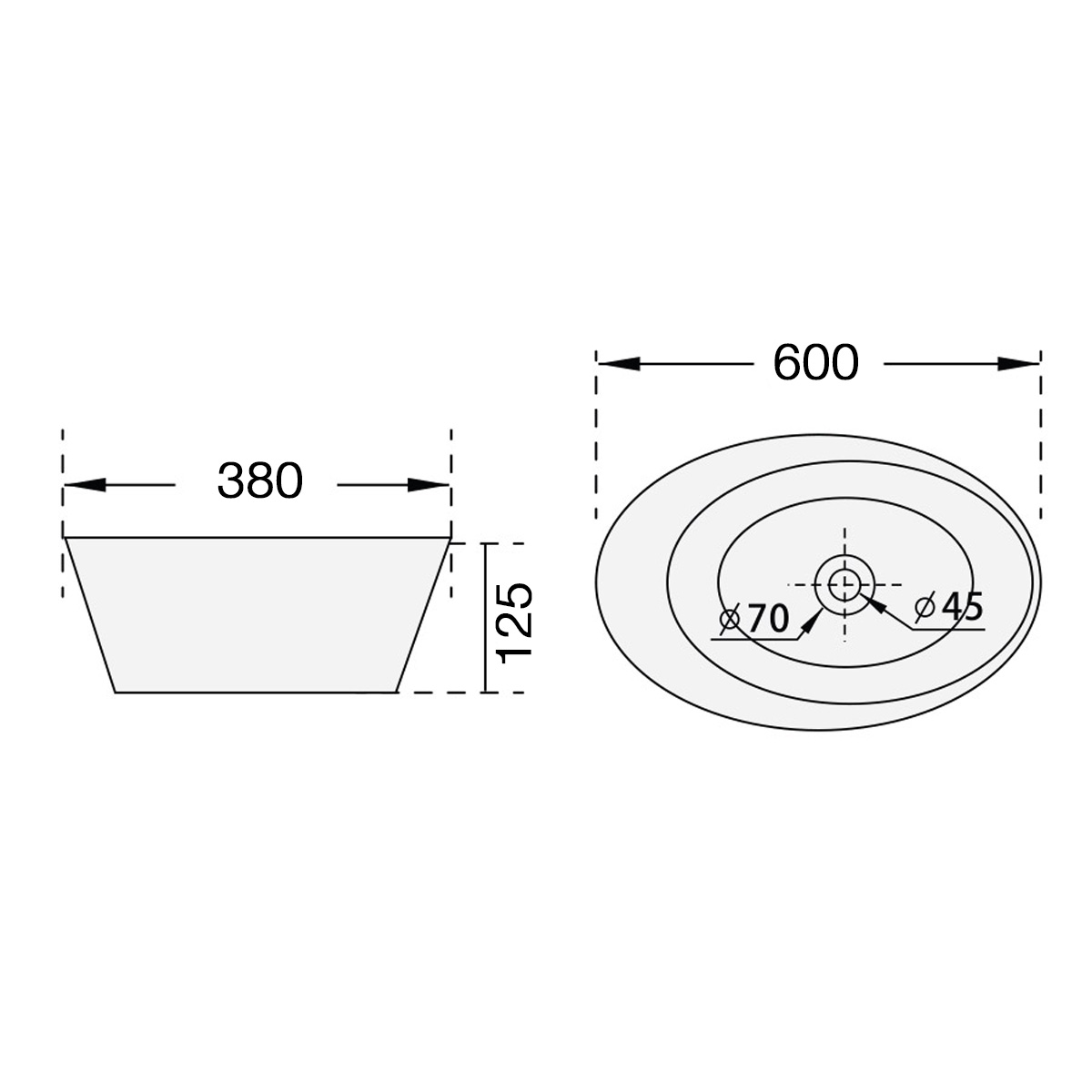 Chậu Lavabo đặt bàn DeMuhler ML713001GW