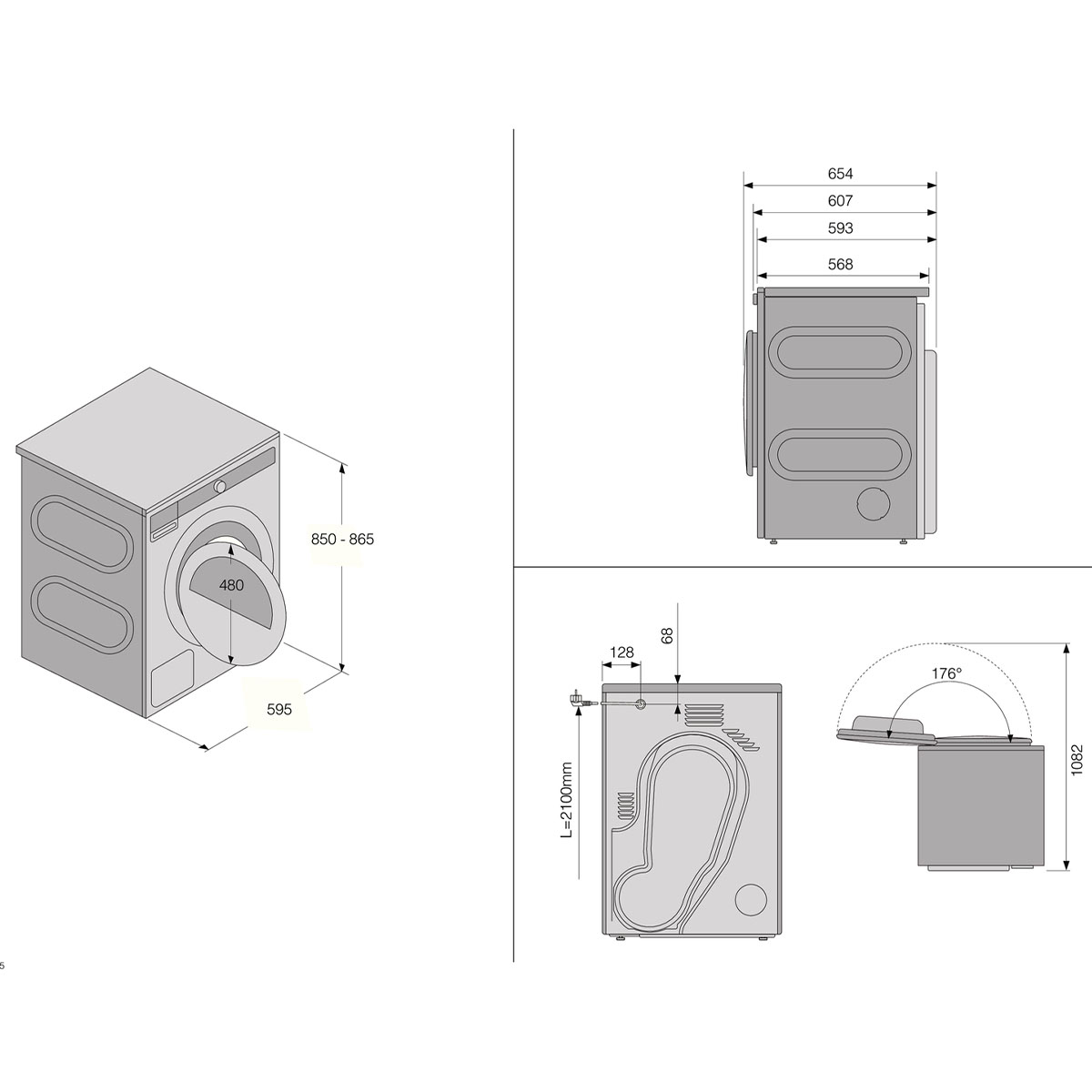 Máy Sấy T608HX.S 18 chương trình chất lượng