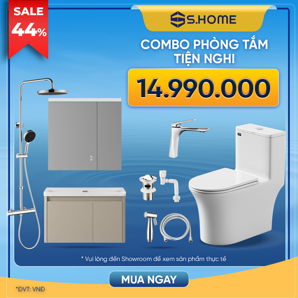 Combo Phòng tắm Tiện Nghi