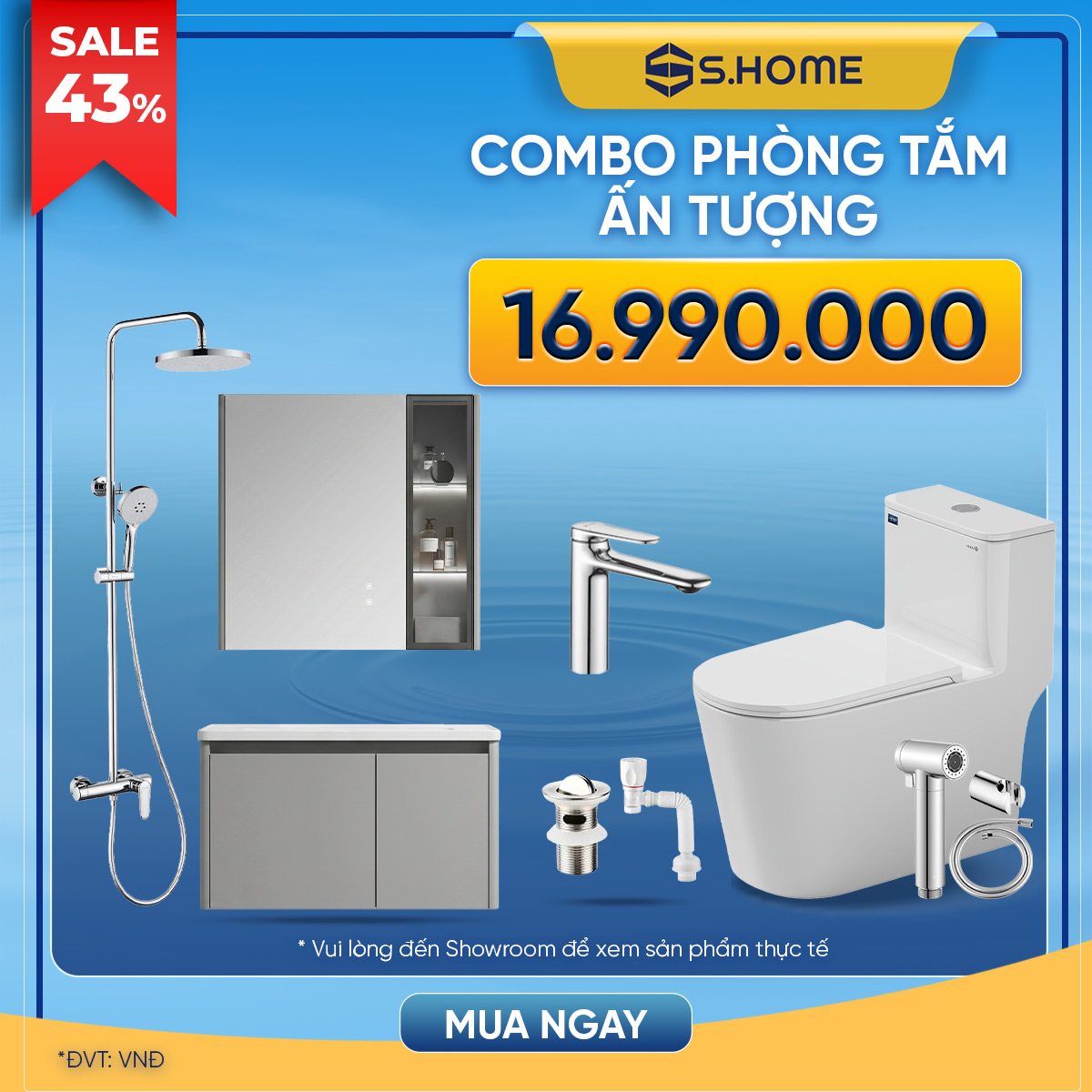 Combo Thiết Bị Phòng Tắm Ấn Tượng