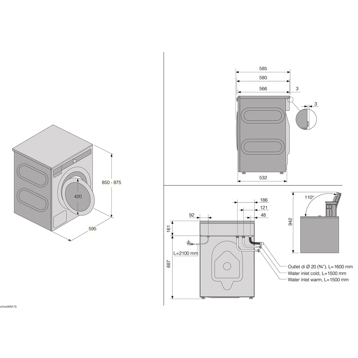 Máy Giặt W6098X.S ASKO 9Kg tiện nghi