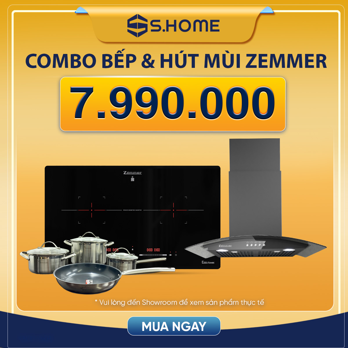 Combo Bếp & Hút mùi Zemmer giá sốc chỉ 7990k