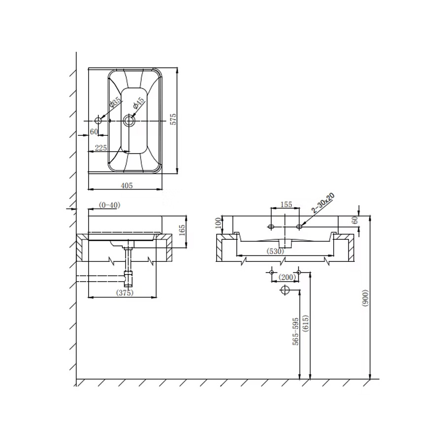 Lavabo bán âm bàn Innoci NC2259WA-8