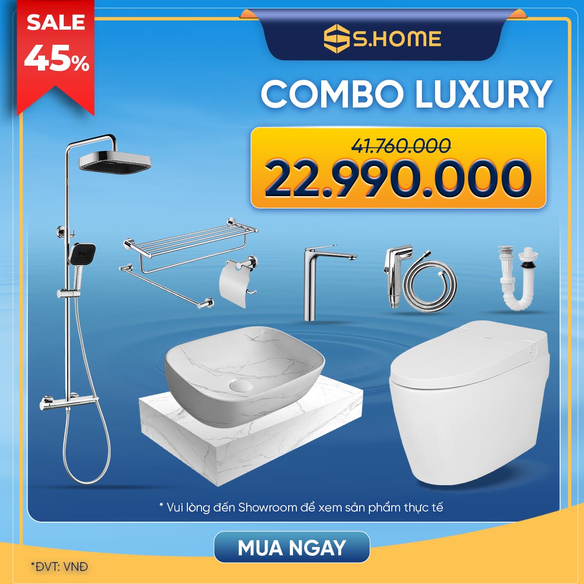 Combo Phòng tắm Thời Thượng 22990k