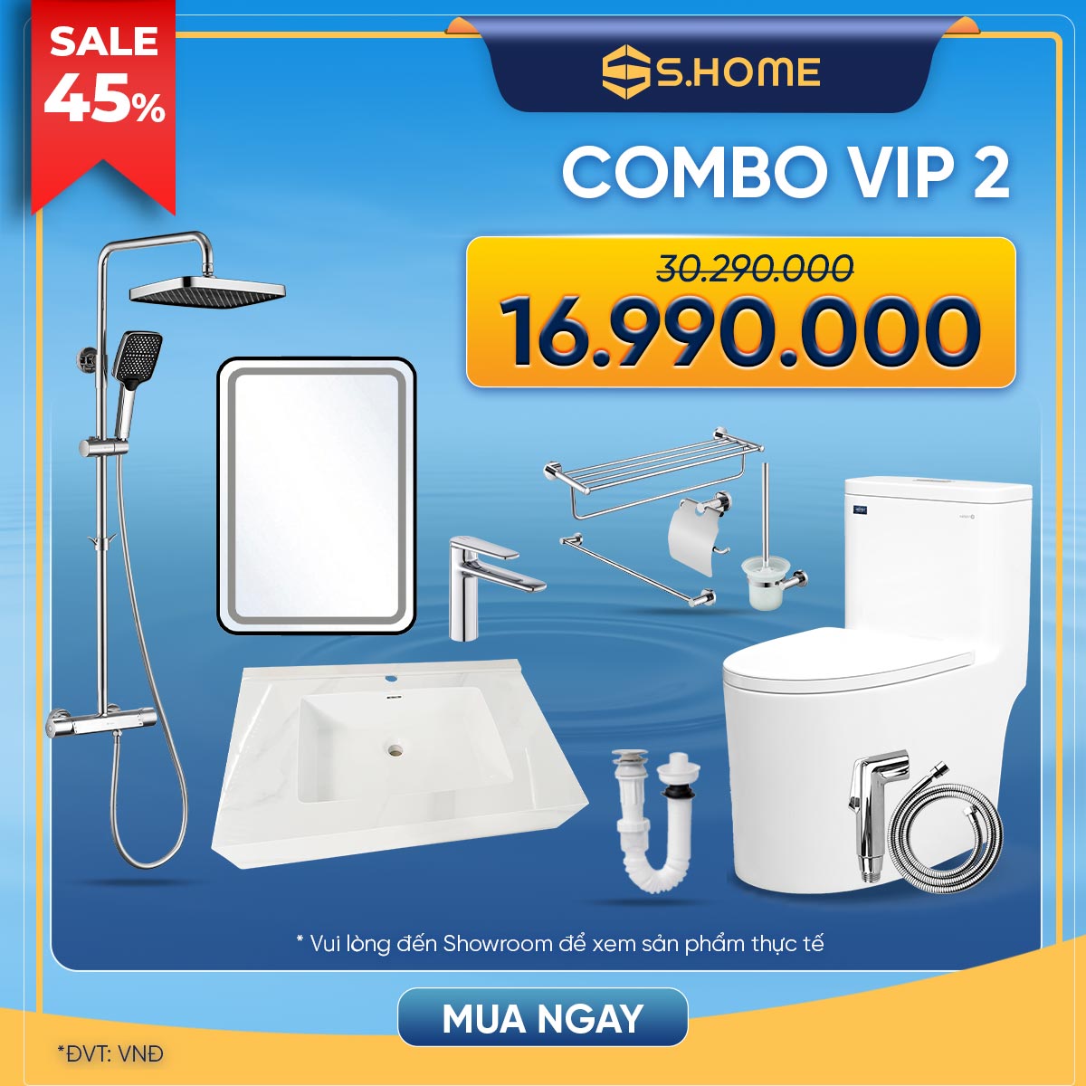 Combo Phòng Tắm Tiện Nghi 16990k